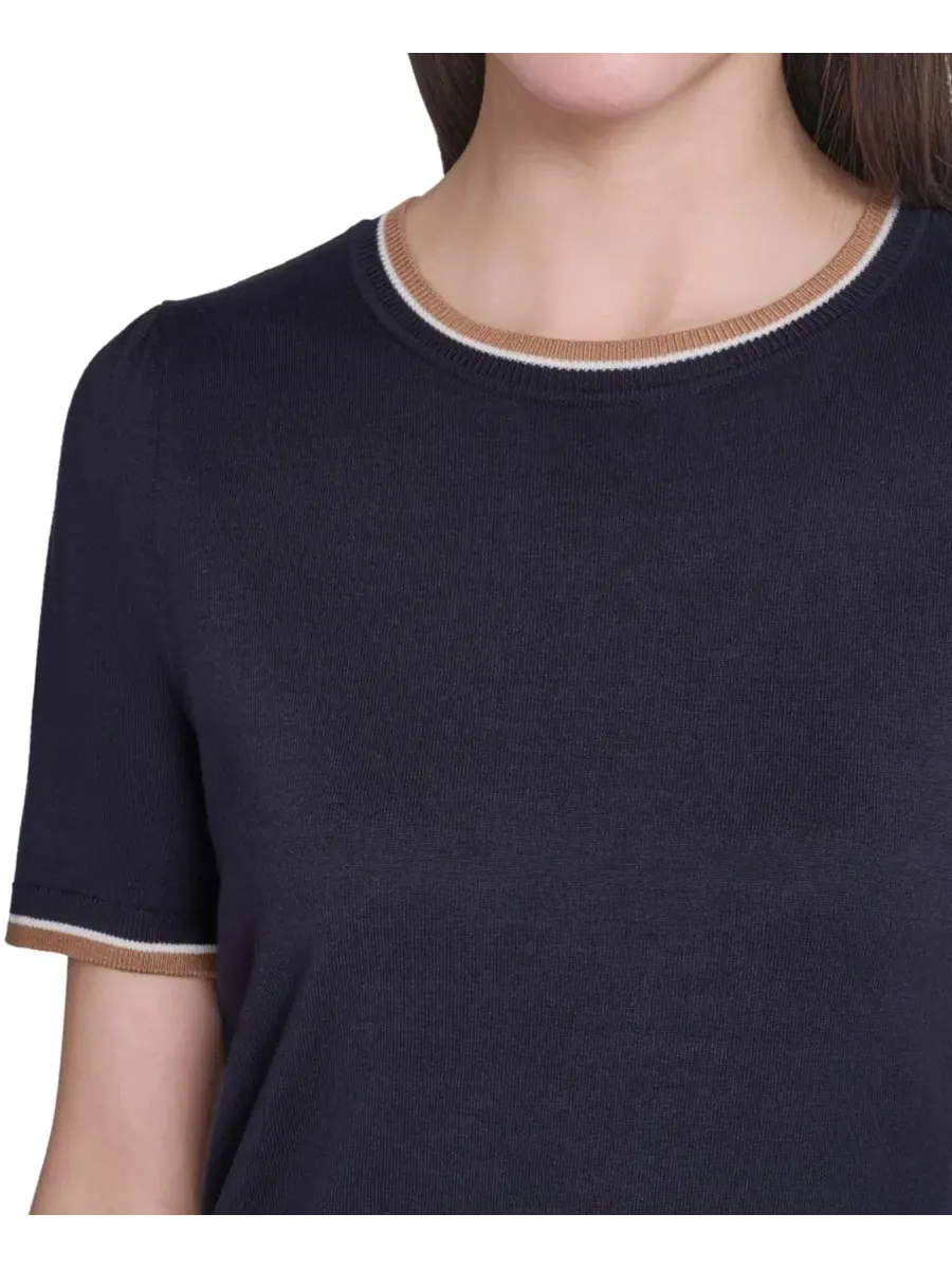 Свитер с коротким рукавом и круглым вырезом Tommy Hilfiger — изображение 4 из 6, мульти