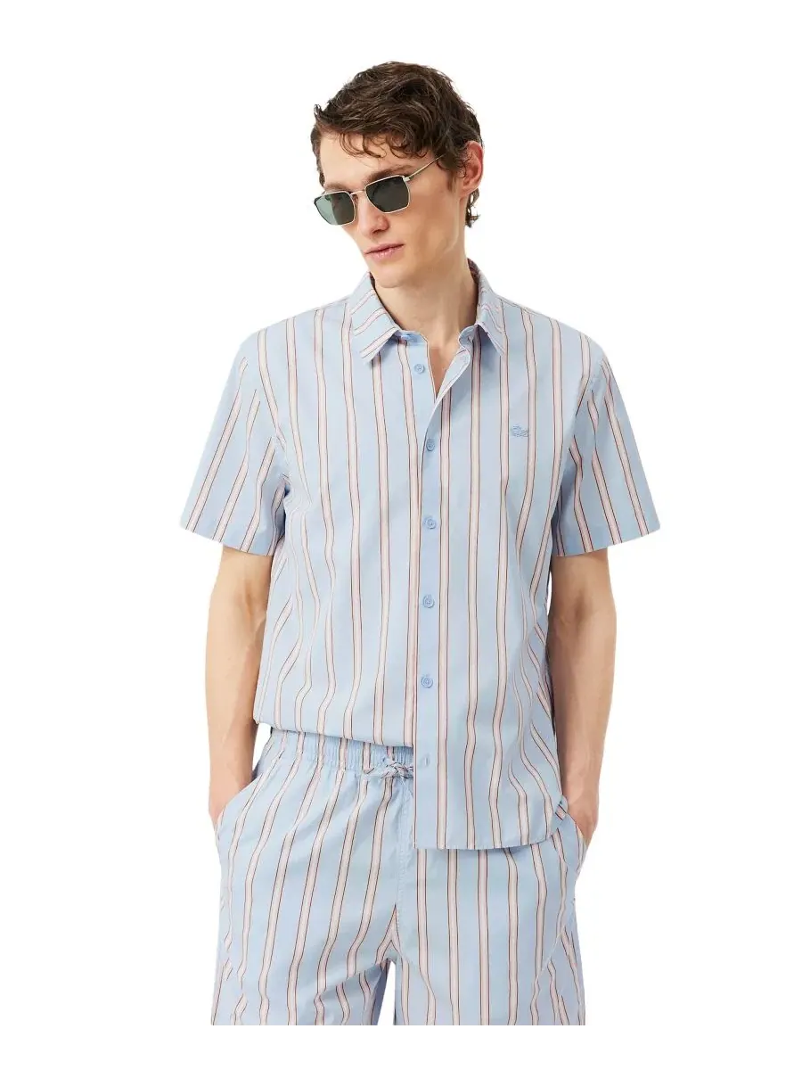 Рубашка с коротким рукавом и полосками Lacoste