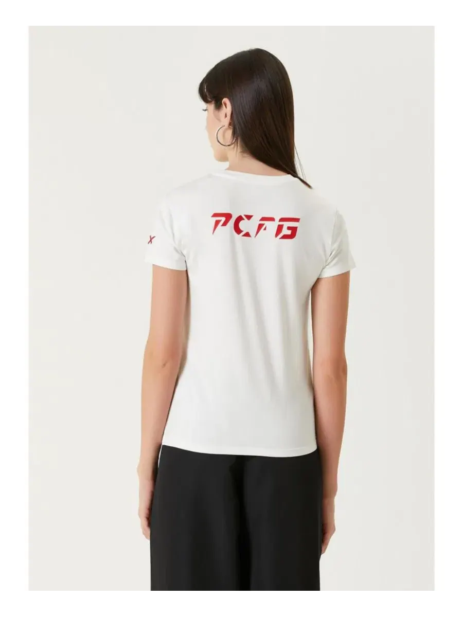 Женская футболка Slim Fit с коротким рукавом Free Heaven PCFG — изображение 2 из 8, белый