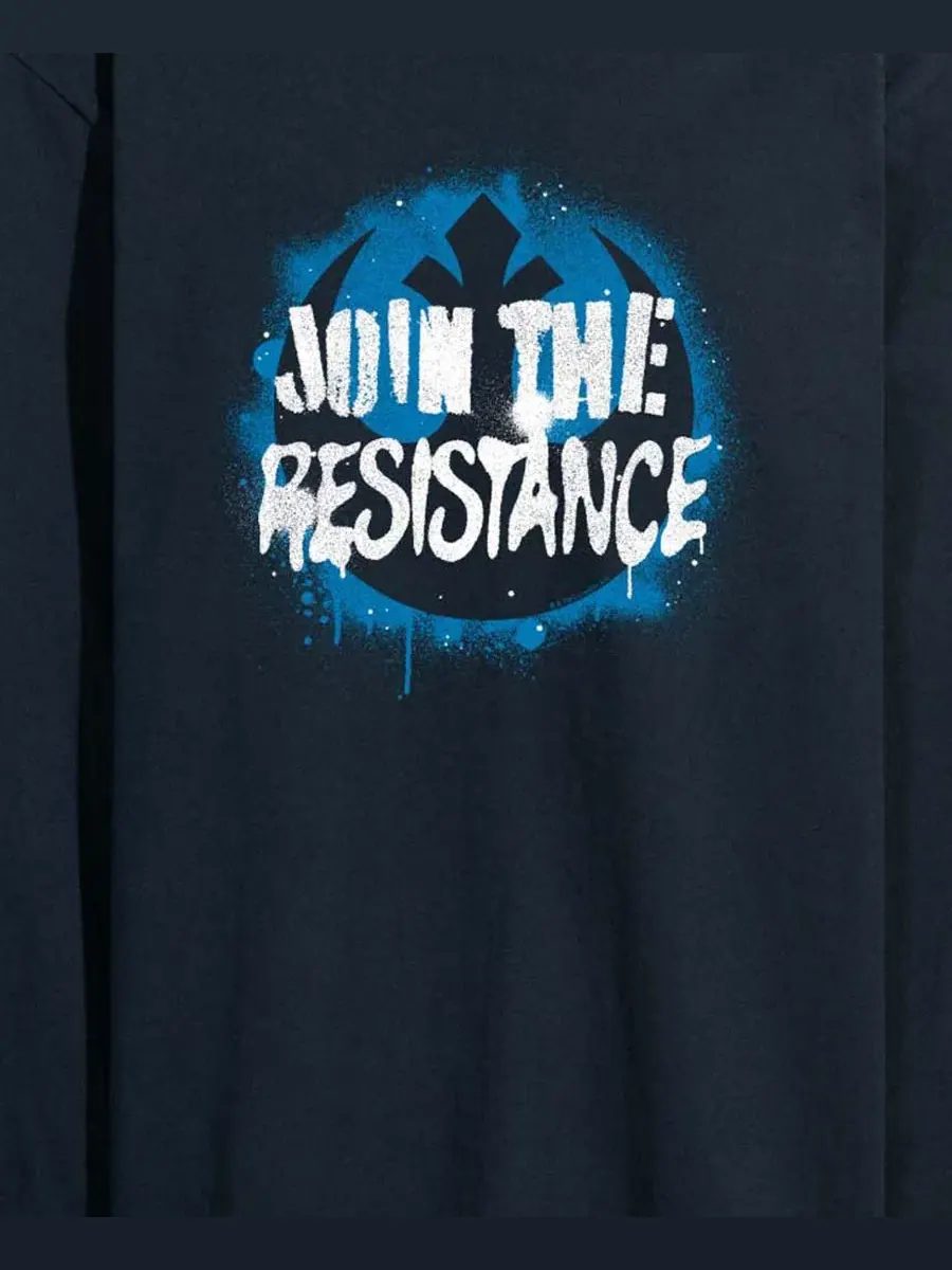 Футболка с длинным рукавом с принтом Join The Resistance AIRWAVES — изображение 3 из 3, темно-синий