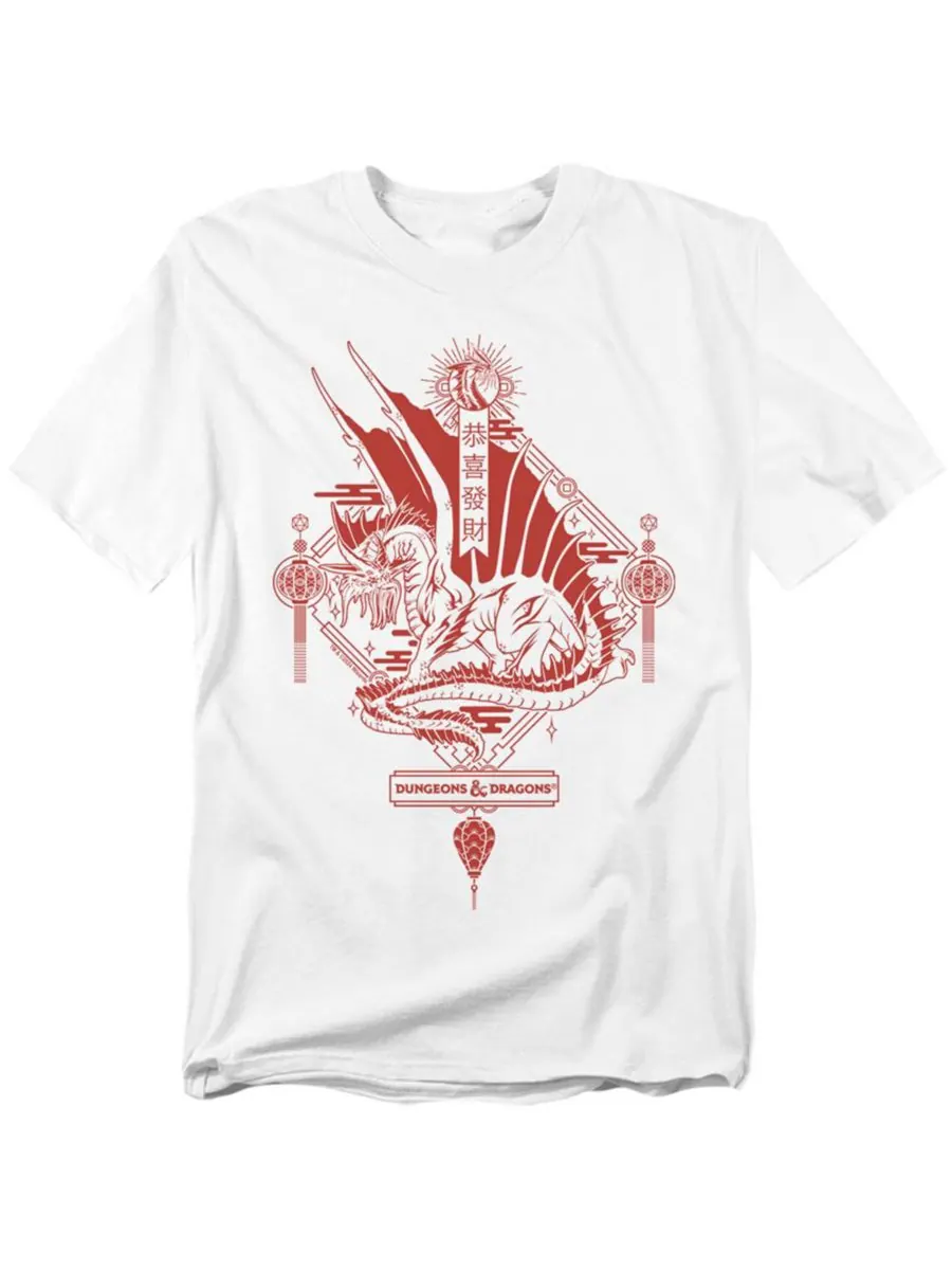 Мужская футболка Dungeons And Dragons Год Дракона: Красный Фонарь D&D — изображение 1 из 3, белый