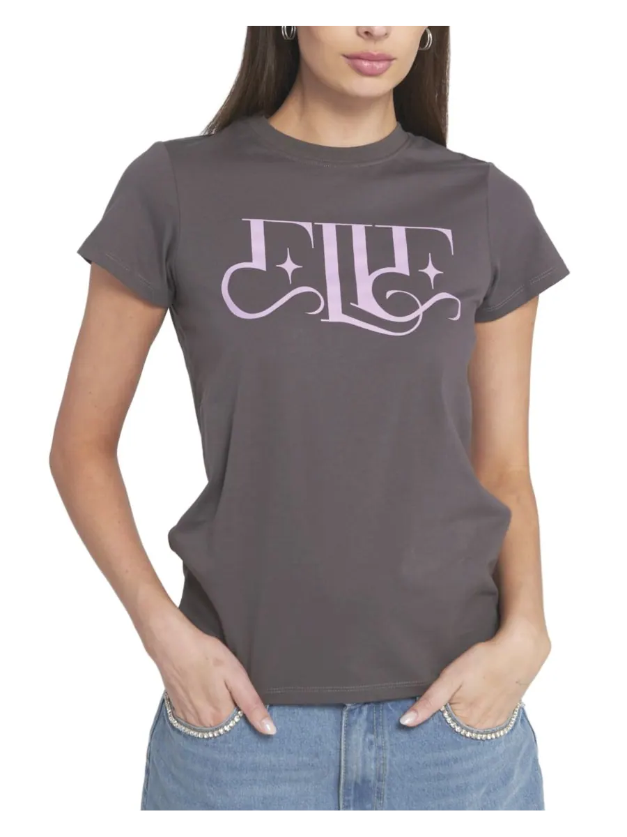 Женская футболка с волшебным логотипом ELLE Collection — изображение 1 из 5, серый