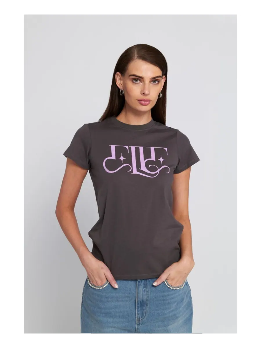 Женская футболка с волшебным логотипом ELLE Collection — изображение 5 из 5, серый