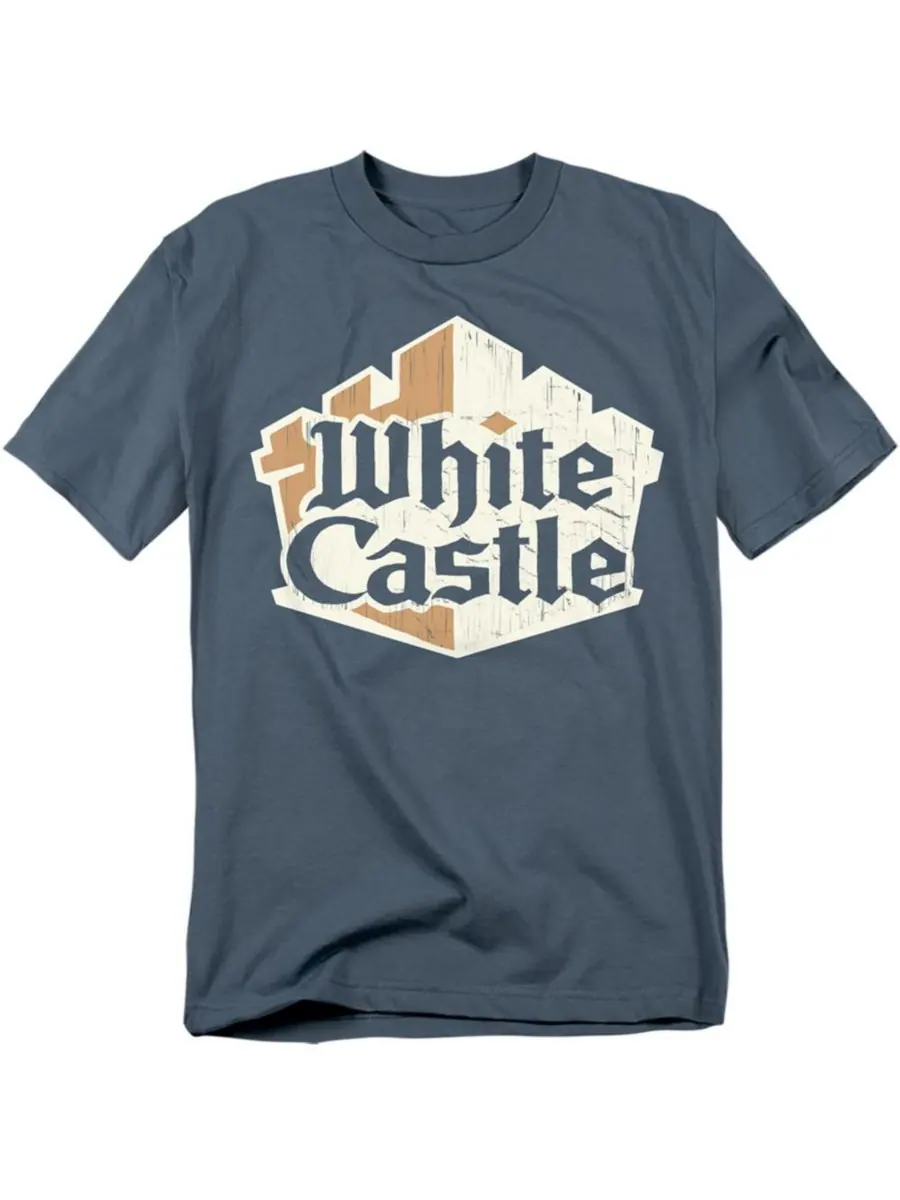 Мужская футболка White Castle с рваным логотипом Logovision — изображение 1 из 2, серый