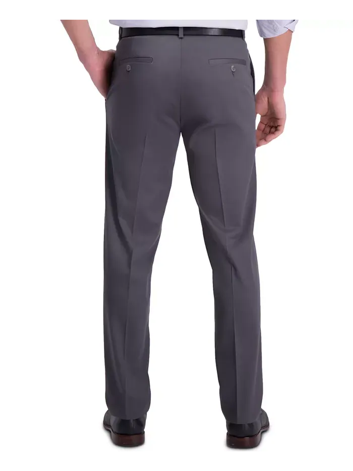 Мужские брюки Iron Free Premium Khaki прямого кроя с плоской передней частью Haggar — 2