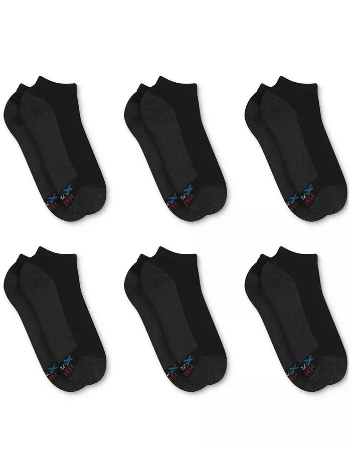 Мужские 6-Пк. Низкие носки Ultimate Xtemp Ultra Cushion Hanes — изображение 2 из 3, черный