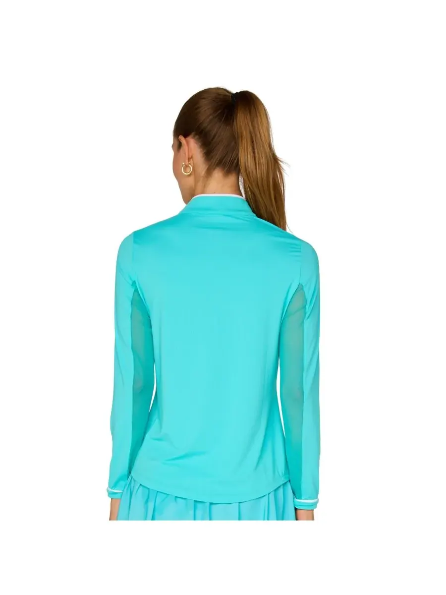 G Lifestyle Binding Quarter Zip Top G Lifestyle Clothing, Carib. Turq — изображение 3 из 3