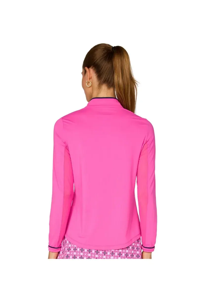 G Lifestyle Binding Quarter Zip Top G Lifestyle Clothing — изображение 3 из 3, розовый