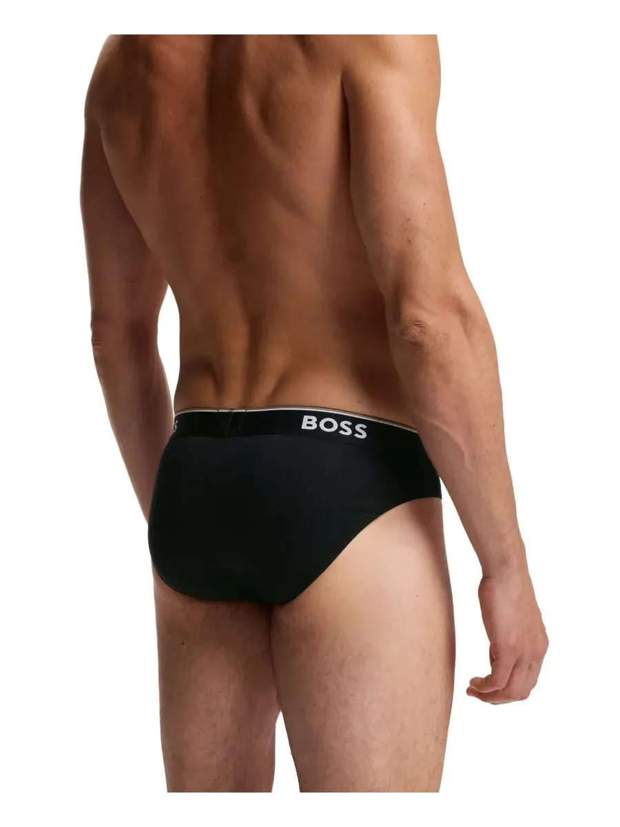 Мужские трусы Power Briefs, комплект из 3 штук Hugo Boss — изображение 2 из 7, черный