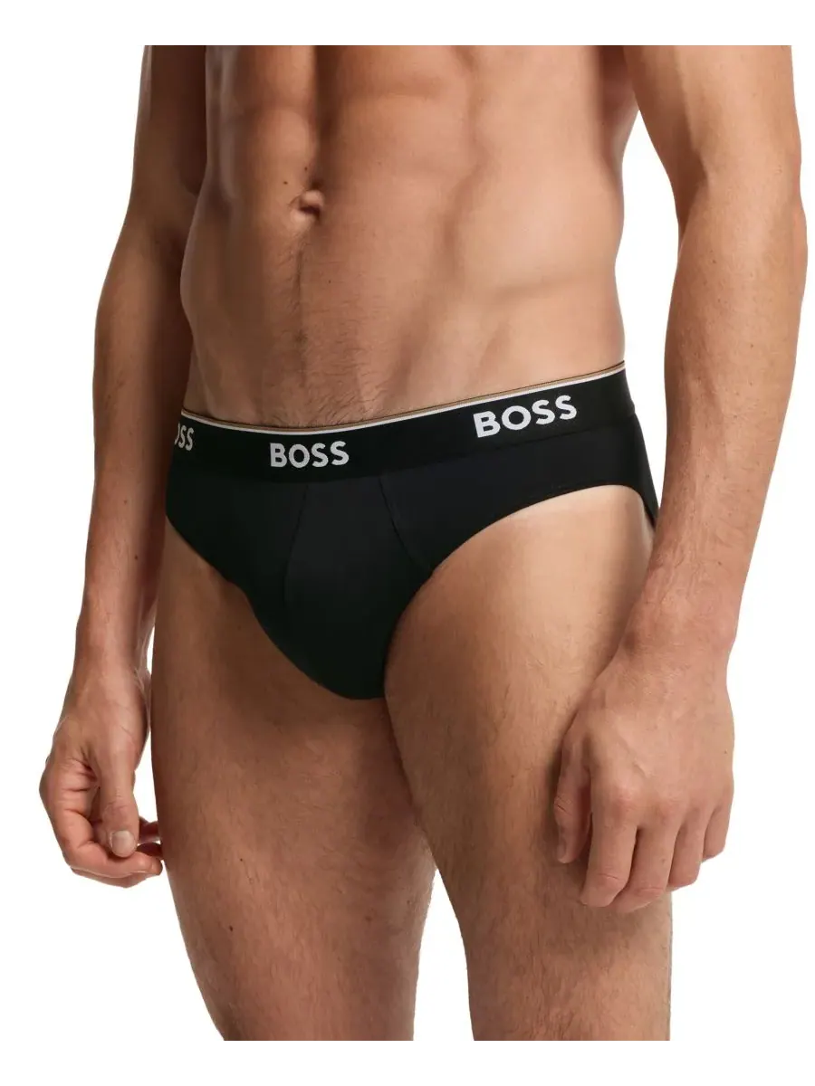 Мужские трусы Power Briefs, комплект из 3 штук Hugo Boss — изображение 6 из 7, черный
