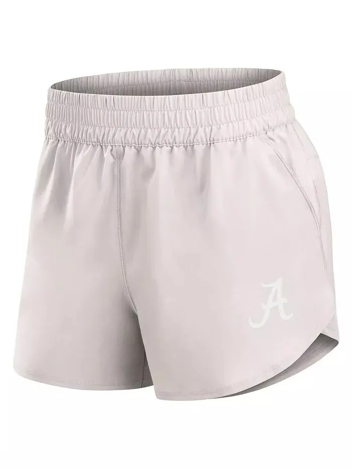Женские кремовые шорты Alabama Crimson Tide Studio Woven Vibe Fanatics — изображение 2 из 3