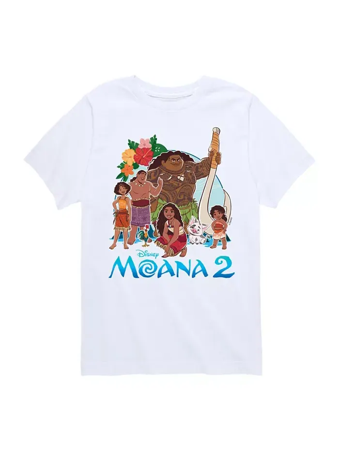 Футболка с принтом Big Boys с коротким рукавом Moana — белый