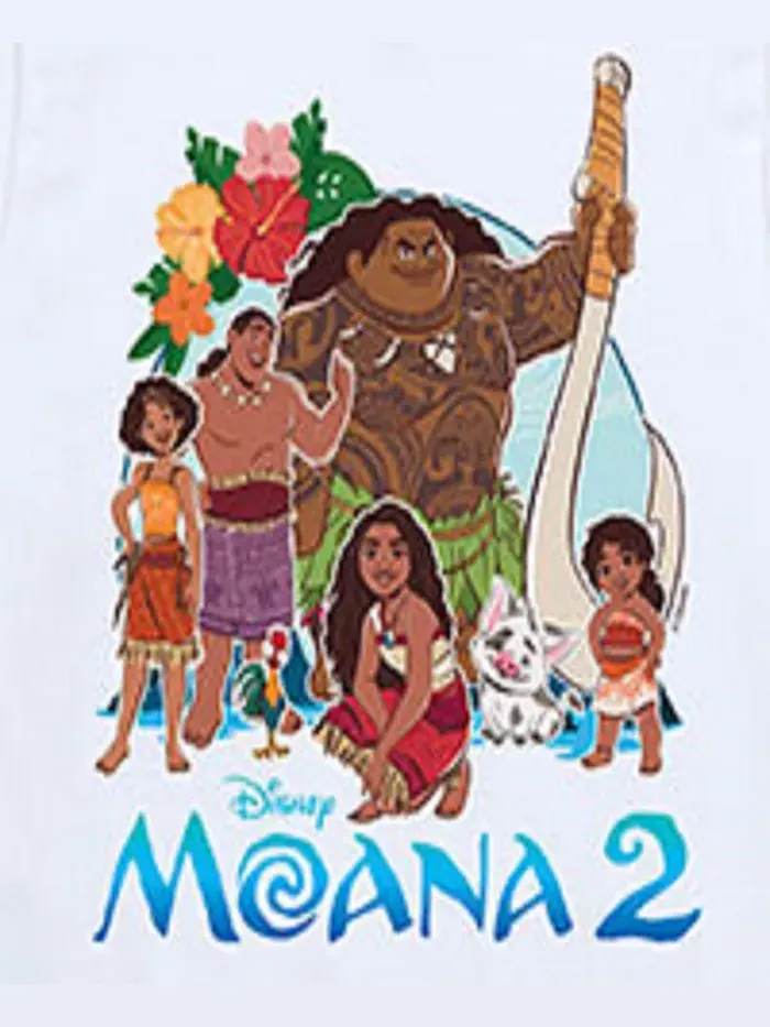 Футболка с принтом Big Boys с коротким рукавом Moana — изображение 3 из 3, белый