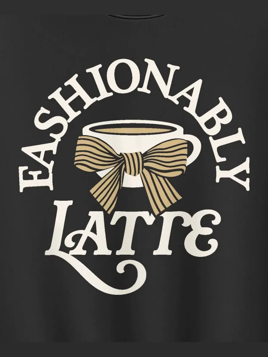 Женский свитшот оверсайз с принтом Fashionably Latte Hybrid Apparel — изображение 3 из 3, черный