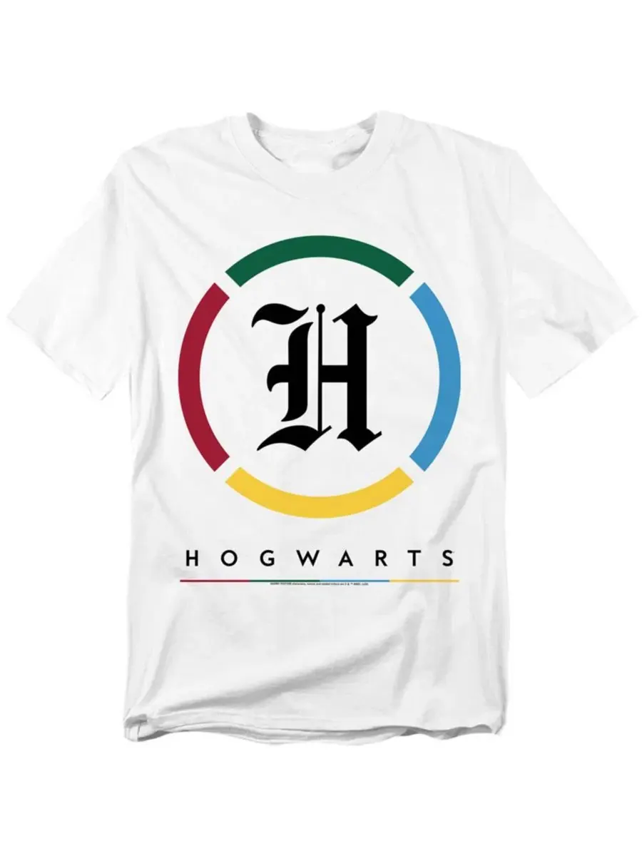 Футболка с принтом Hogwarts Old English H Logo Harry Potter — изображение 1 из 3, белый