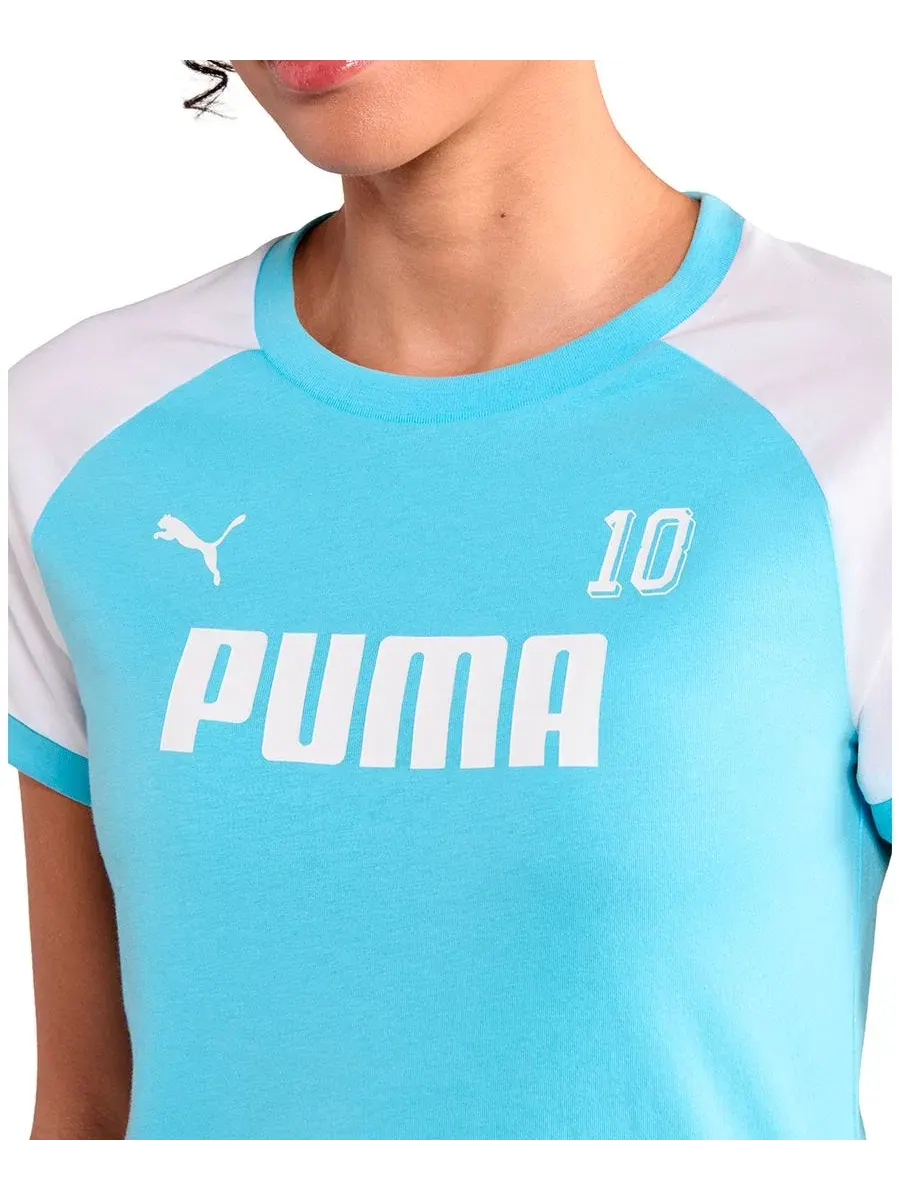 Женская футболка с коротким рукавом и круглым вырезом Puma — изображение 3 из 4, синий