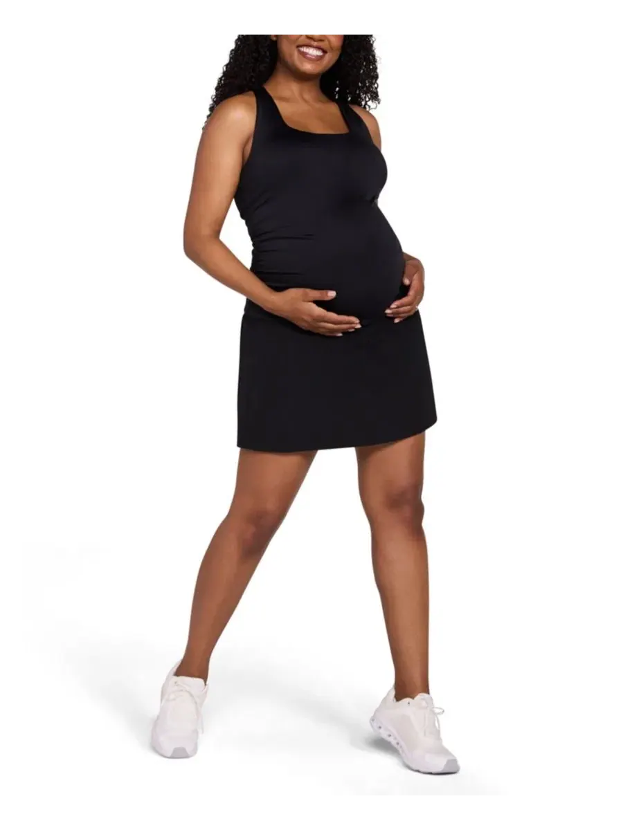 Тканая теннисная юбка-шорты Motherhood Maternity — изображение 5 из 5, черный