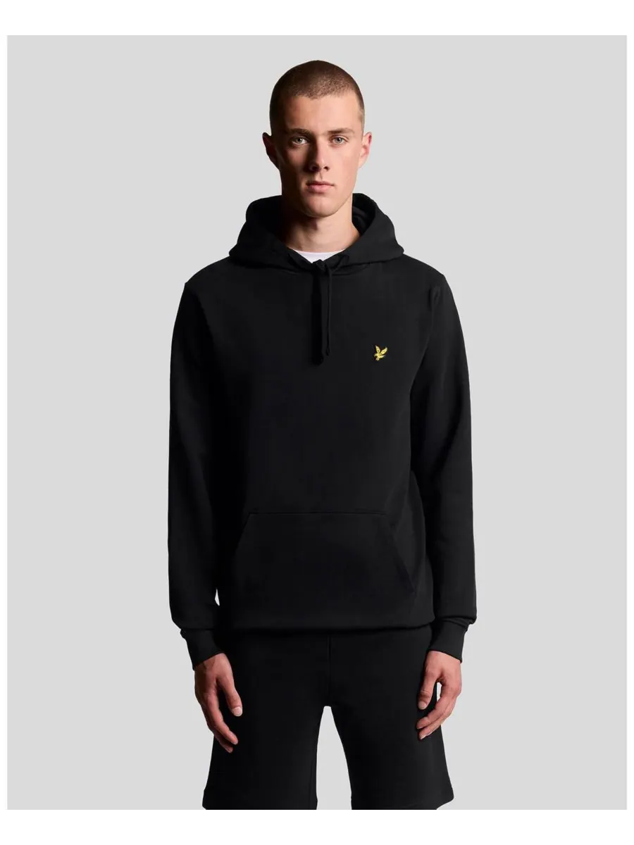 Мужская толстовка с длинным рукавом и капюшоном Lyle & Scott — изображение 1 из 6, черный