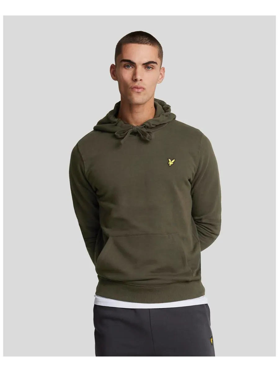 Мужская толстовка с длинным рукавом и капюшоном Lyle & Scott — изображение 1 из 5, оливковый