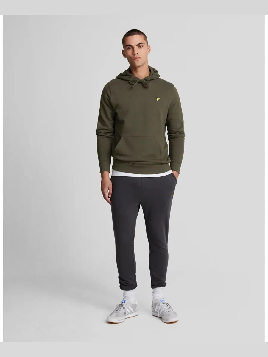 Мужская толстовка с длинным рукавом и капюшоном Lyle & Scott — изображение 2 из 5, оливковый