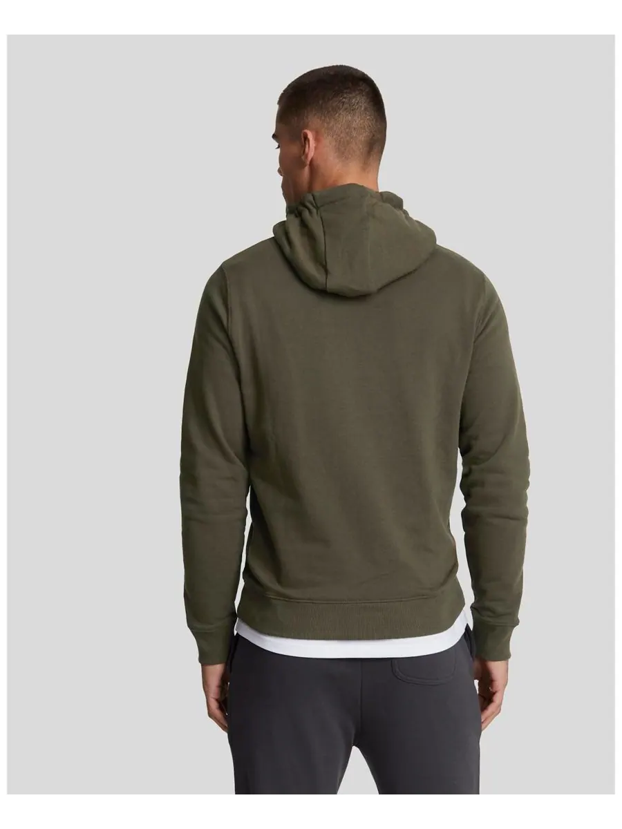 Мужская толстовка с длинным рукавом и капюшоном Lyle & Scott — изображение 3 из 5, оливковый