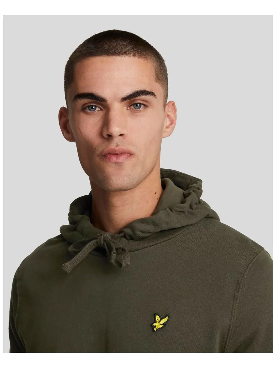 Мужская толстовка с длинным рукавом и капюшоном Lyle & Scott — изображение 4 из 5, оливковый