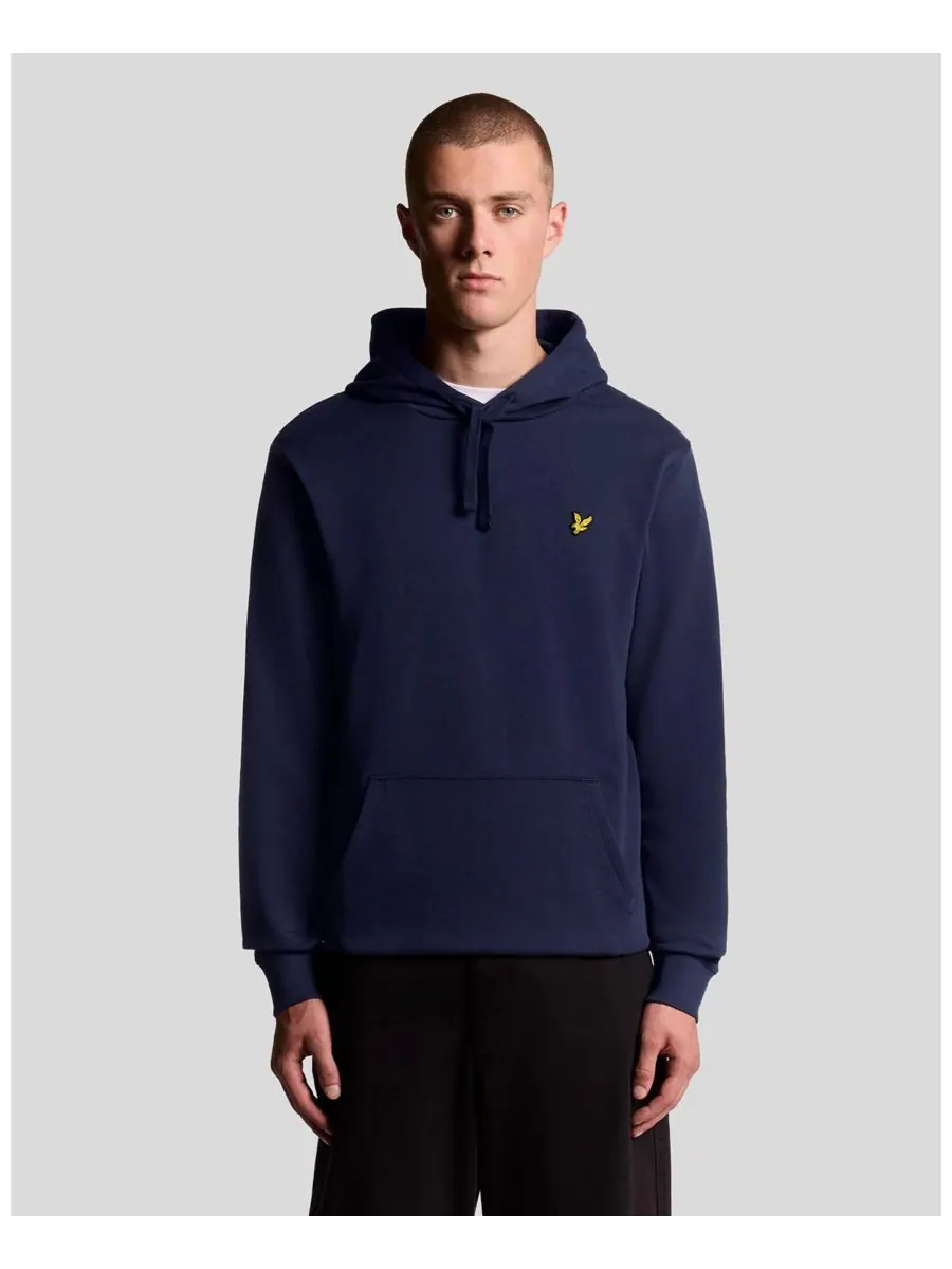 Мужская толстовка с длинным рукавом и капюшоном Lyle & Scott — изображение 1 из 5, темно-синий