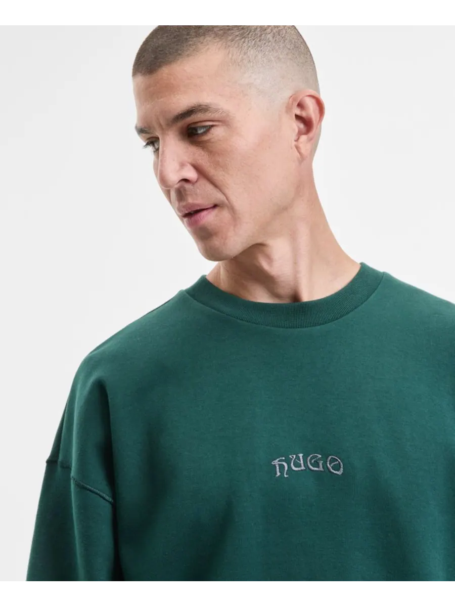 Мужская толстовка Dadsino с вышивкой Hugo Boss — изображение 2 из 4, зеленый