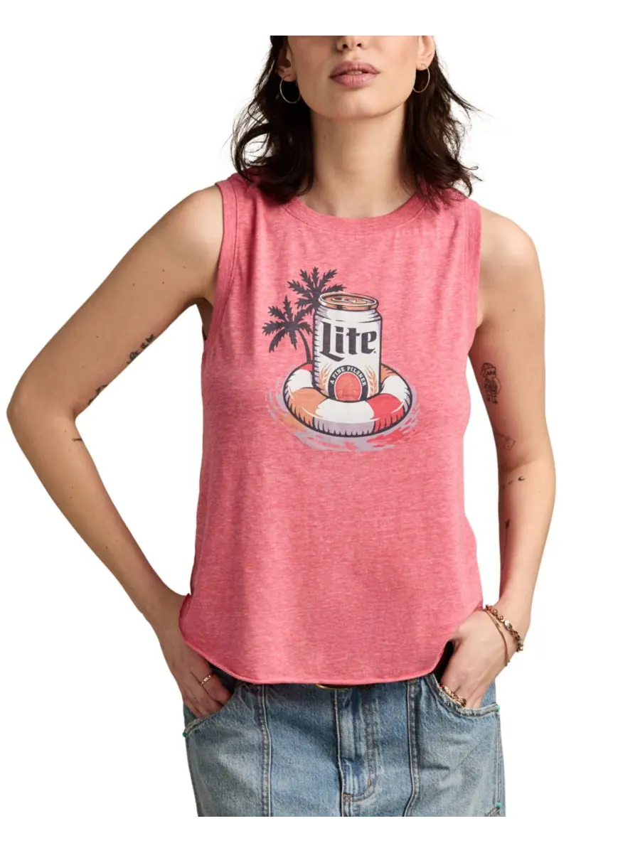 Женская футболка без рукавов Miller Lite Floaty Lucky Brand