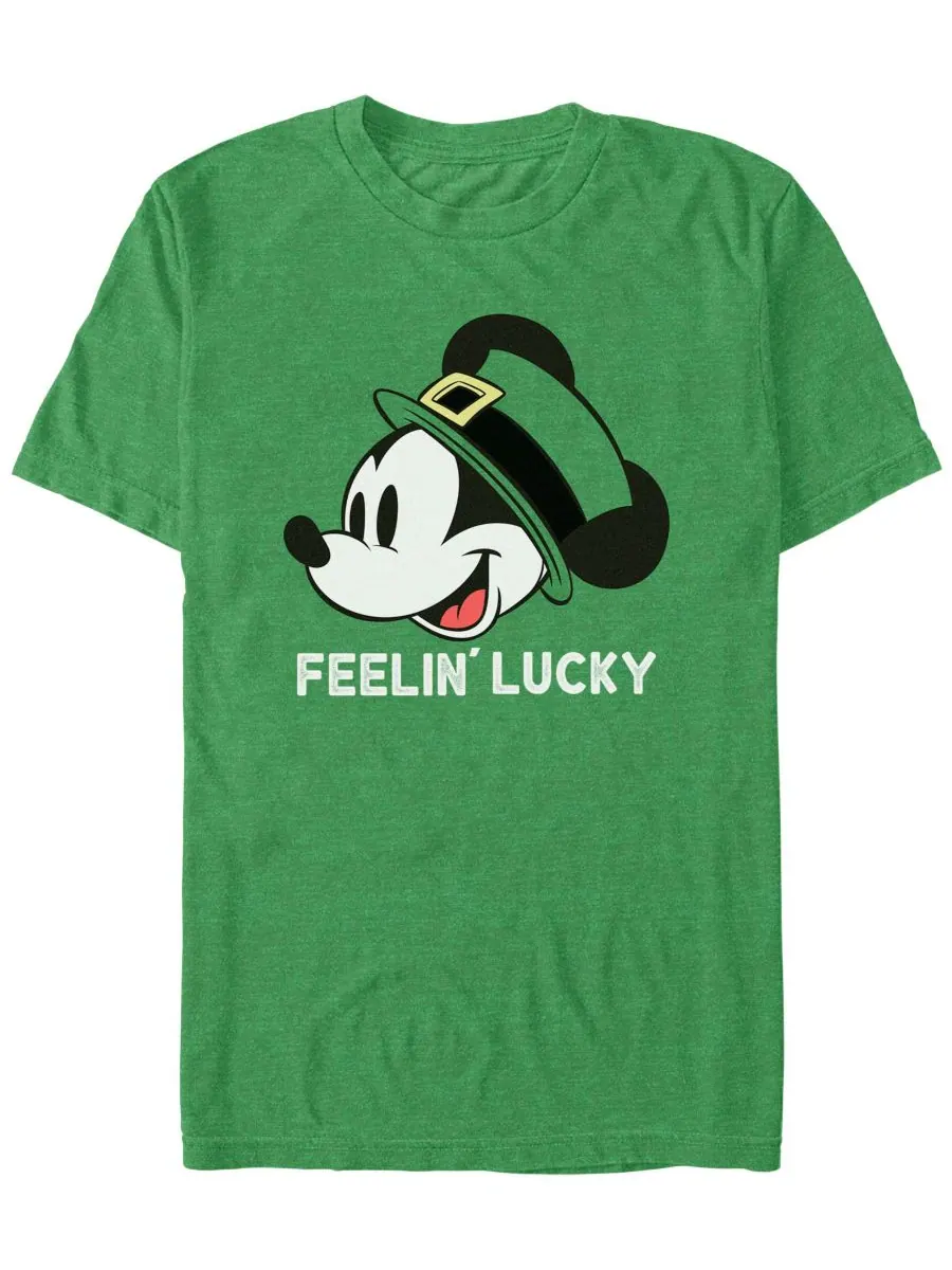 Мужская футболка с коротким рукавом Dny Feelin Lucky Mickey Classic — зеленый