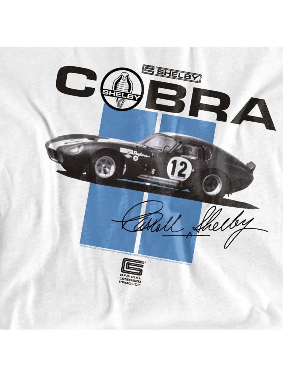 Футболка с гоночными полосами больших размеров Shelby Cobra — изображение 2 из 3, белый