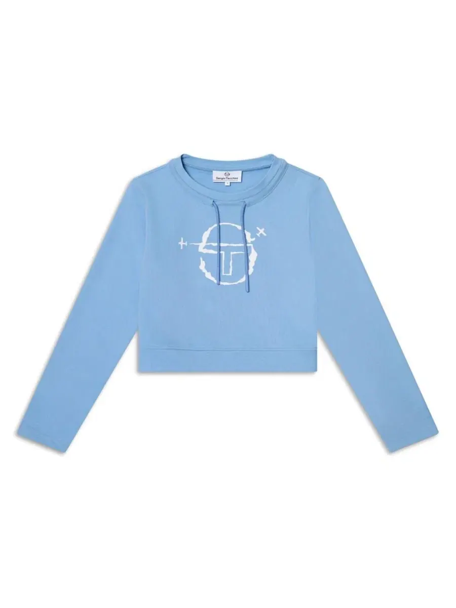 Укороченный свитшот с длинным рукавом Skywriting Sergio Tacchini — изображение 2 из 4, синий