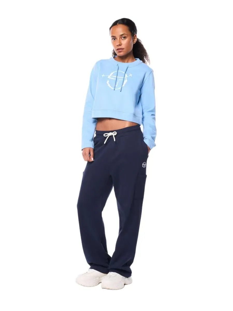 Укороченный свитшот с длинным рукавом Skywriting Sergio Tacchini — изображение 3 из 4, синий