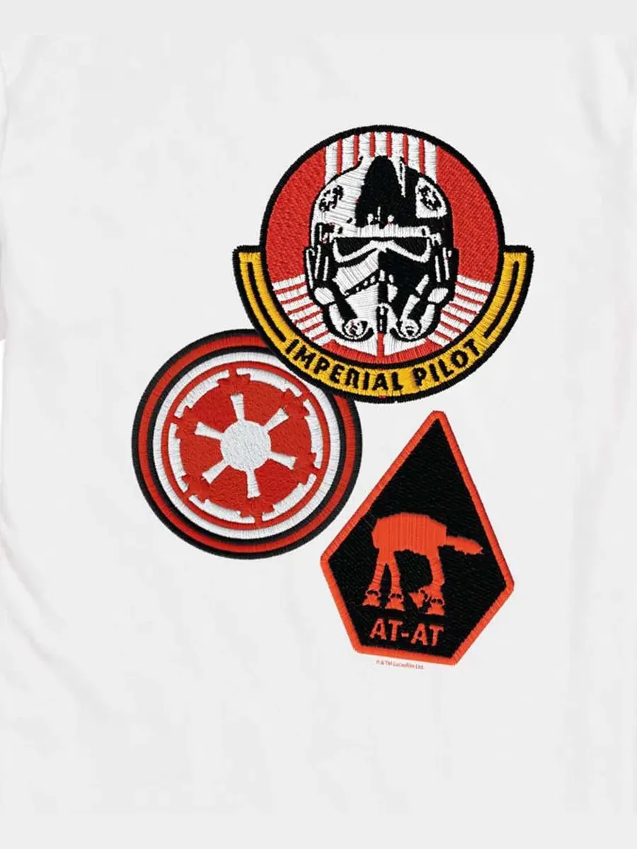 Футболка с принтом The Mandalorian & Grogu Imperial Pilot AIRWAVES — изображение 3 из 3, белый