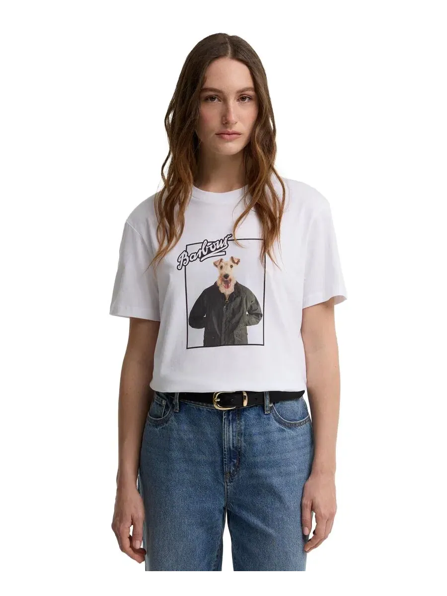 Футболка с коротким рукавом с принтом Mariana Graphic Barbour — изображение 3 из 5, белый