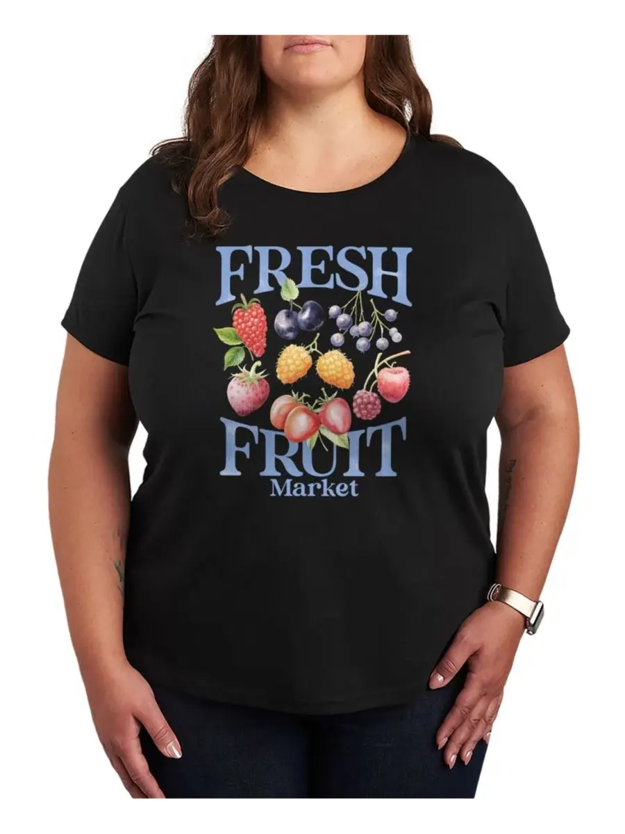 Футболка с графическим принтом Fresh Fruit Market Hybrid Apparel — изображение 1 из 3, черный