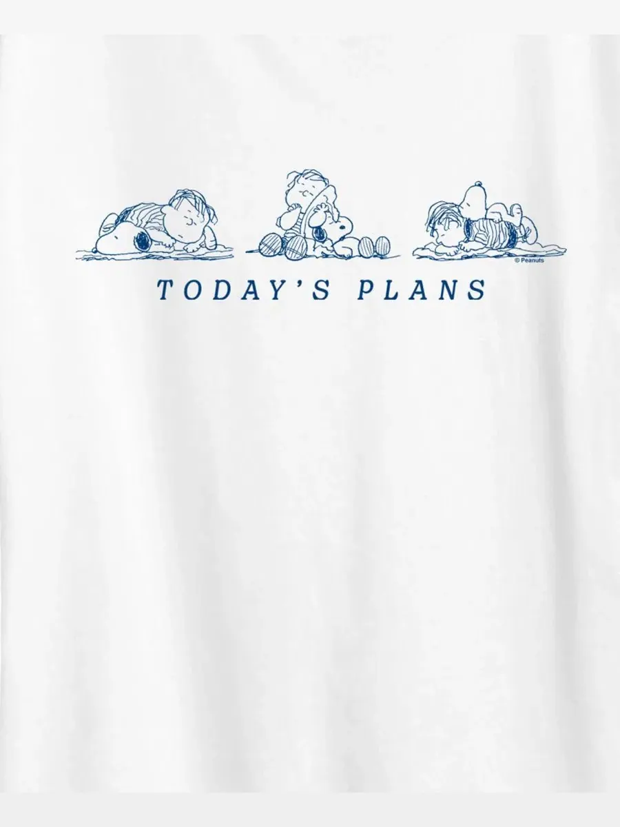Футболка с коротким рукавом с принтом Snoopy and Linus Hybrid Apparel — изображение 3 из 3, белый