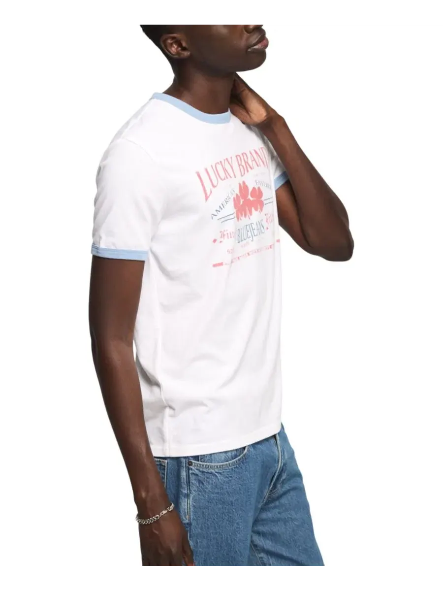Футболка с принтом Vintage Graphic Title Lucky Brand — изображение 2 из 4, яркий белый