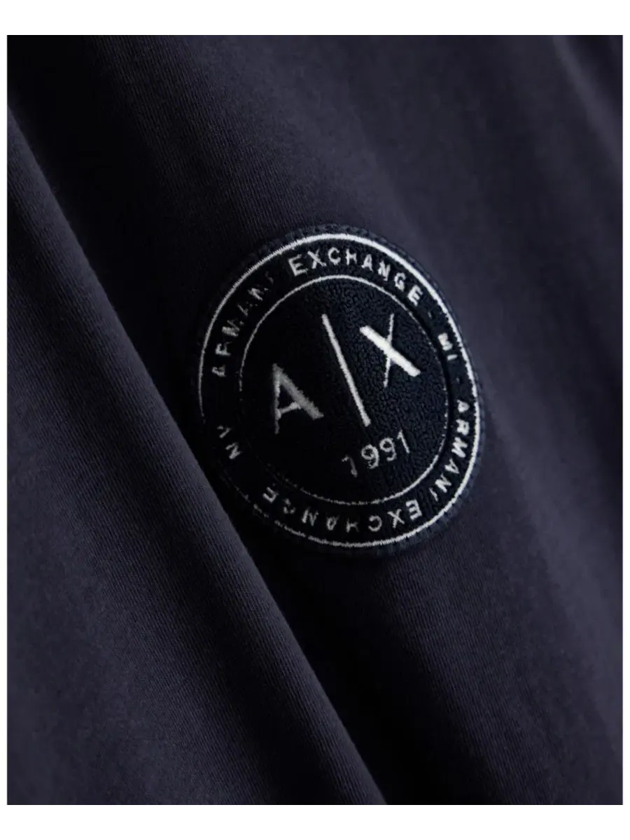 Футболка с логотипом A|X Armani Exchange — изображение 3 из 3, глубокий темно-синий