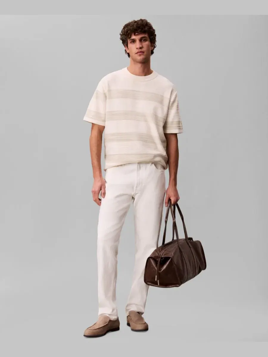 Футболка с горизонтальными полосами Calvin Klein — изображение 2 из 5, тофу