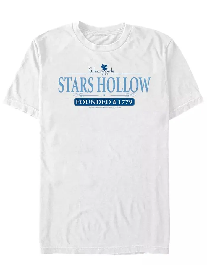 Мужская футболка с коротким рукавом Gilmore Girls TV Stars Hollow Fifth Sun — изображение 1 из 1, белый