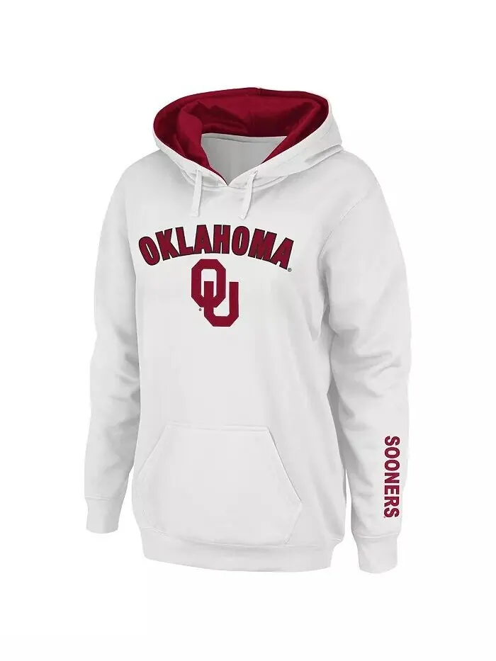 Женская толстовка с капюшоном Oklahoma Sooners Arch and Logo 1 Colosseum — изображение 1 из 3, белый