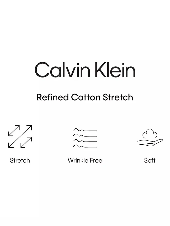 Мужская изысканная облегающая рубашка-стрейч Calvin Klein — изображение 4 из 6, белый