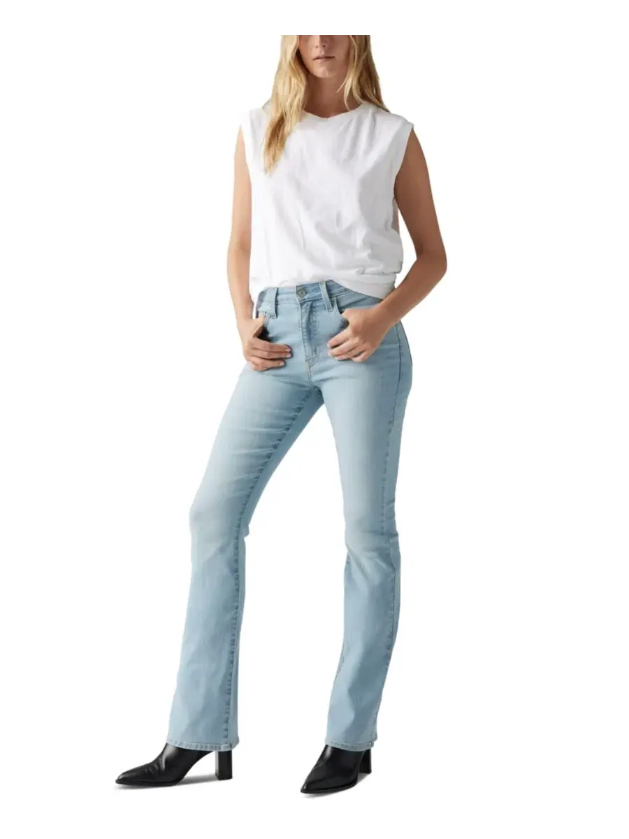 Джинсы-клеш 725 с высокой талией, классические, эластичные, 81 см Levi'S — изображение 1 из 4, индиго светлый