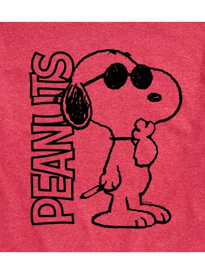 Футболка мужская с коротким рукавом Hybrid Apparel Joe Cool Peanuts Logo AIRWAVES — изображение 3 из 11, красный