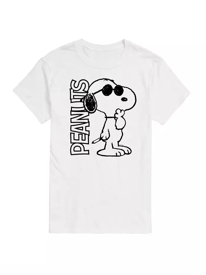 Мужская футболка с коротким рукавом с логотипом Joe Cool Peanuts от Hybrid Apparel AIRWAVES — изображение 1 из 11, белый