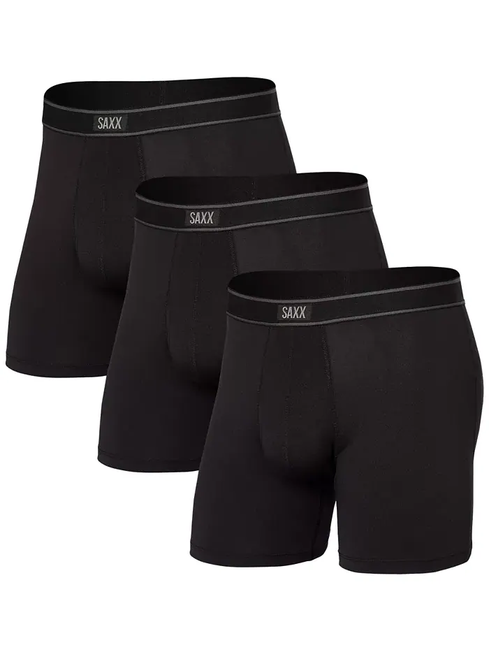 Мужские боксеры Relaxed Fit Daytripper, 3 шт SAXX — изображение 1 из 7, черный