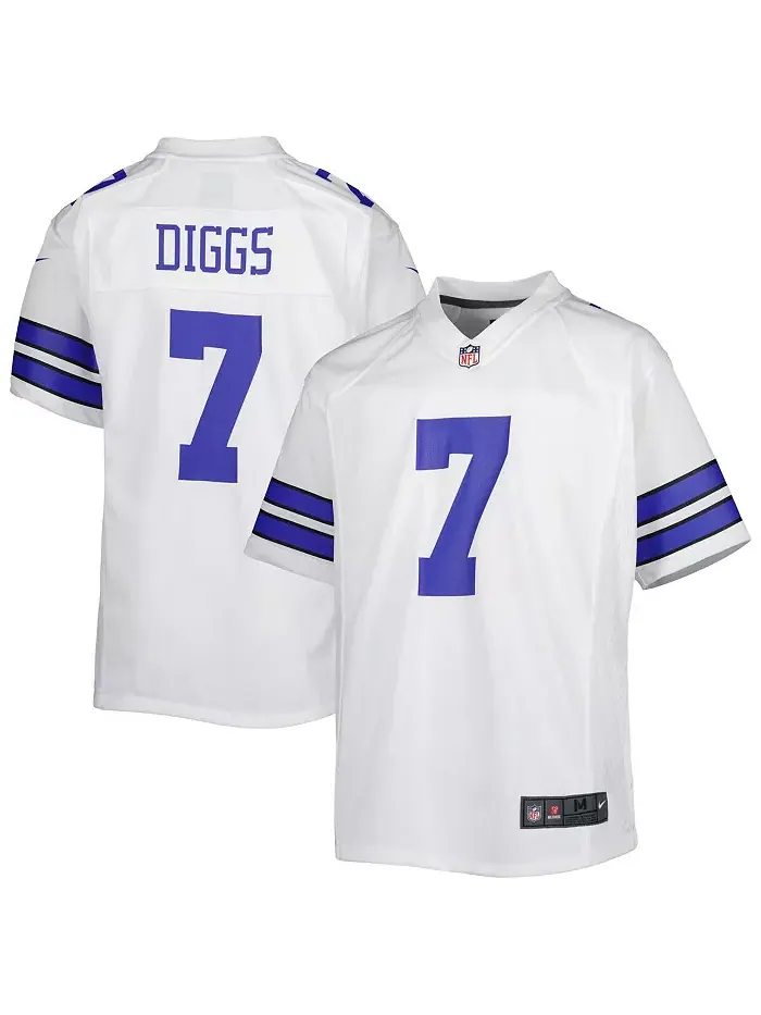 Футболка игровая Dallas Cowboys для подростков Trevon Diggs Nike — изображение 1 из 3, белый синий