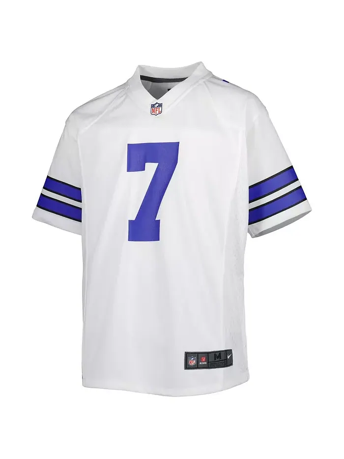 Футболка игровая Dallas Cowboys для подростков Trevon Diggs Nike — изображение 3 из 3, белый синий