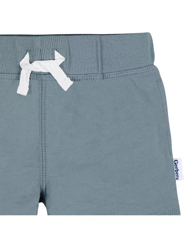 Шорты трикотажные для мальчиков, 3 шт Gerber — изображение 5 из 7, синий
